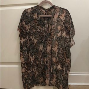 Snakeskin shimmer top